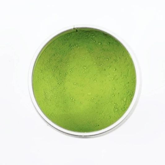 Green matcha on a white background