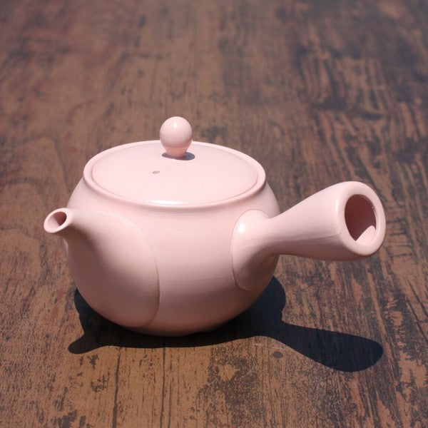 Kyusu Teapot Pink Round Cat Silhouette (Tokoname ware) - JJ Market