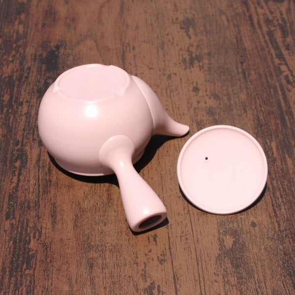 Kyusu Teapot Pink Round Cat Silhouette (Tokoname ware) - JJ Market