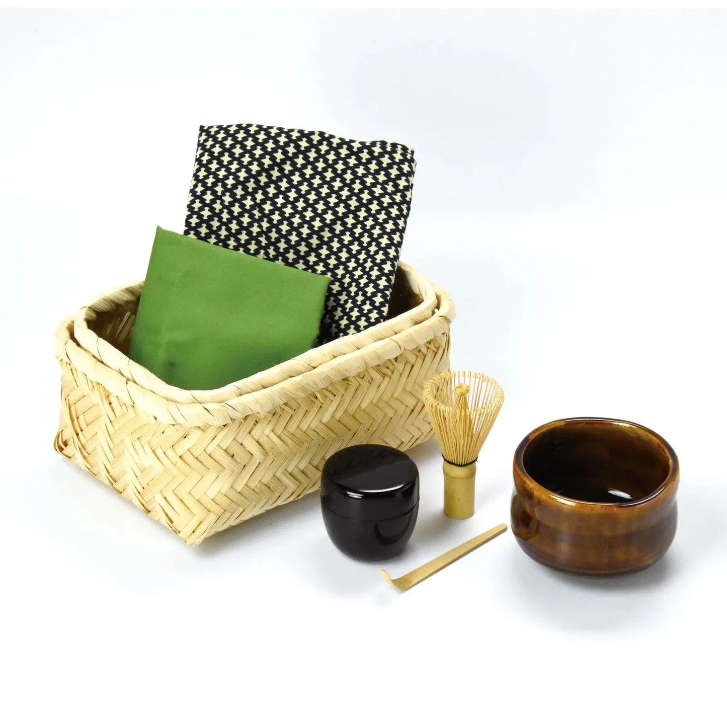 7PCs Matcha Set (Bowl, Whisk, Spoon, Caddy, Towel, Mat, Spoon Case)