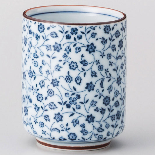 Yunomi Teacup Floral Pattern (Mino Ware) - JJ Market